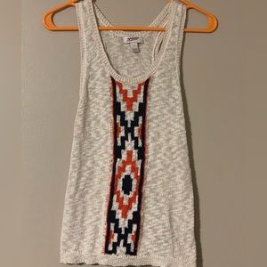 Arizona Jeans Aztec Print Sweater Tank
